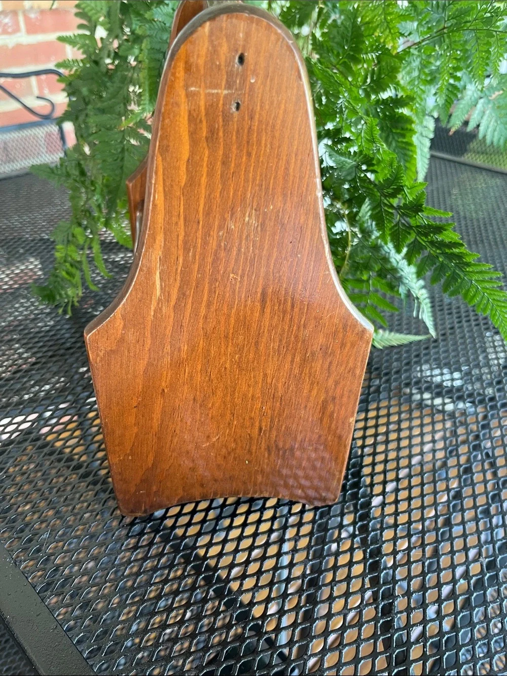 Vintage Cornwall Wood Napkin Holder Utensil Caddy MCM Cottagecore Boho